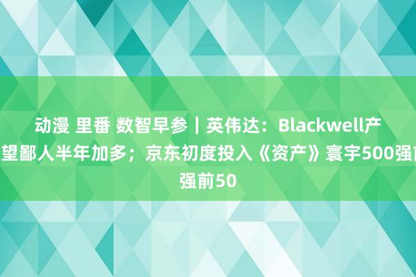 动漫 里番 数智早参｜英伟达：Blackwell产量有望鄙人半年加多；京东初度投入《资产》寰宇500强前50