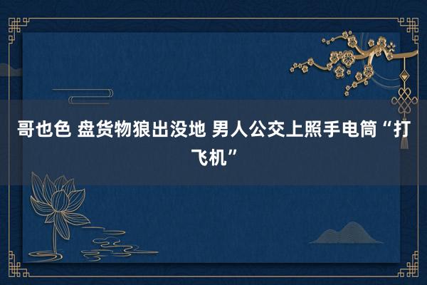 哥也色 盘货物狼出没地 男人公交上照手电筒“打飞机”